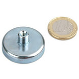 Internal Threaded Ferrite Pot Magnets With Threaded Bushing 32x7mm