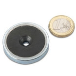 Ferrite Countersunk Pot Magnets 40x8mm