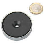 Ferrite Countersunk Pot Magnets 50x10mm