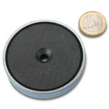 Ferrite Countersunk Pot Magnets 63x14mm