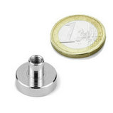 Internal(Female) Thread Neodymium Pot Magnets D20x7mm
