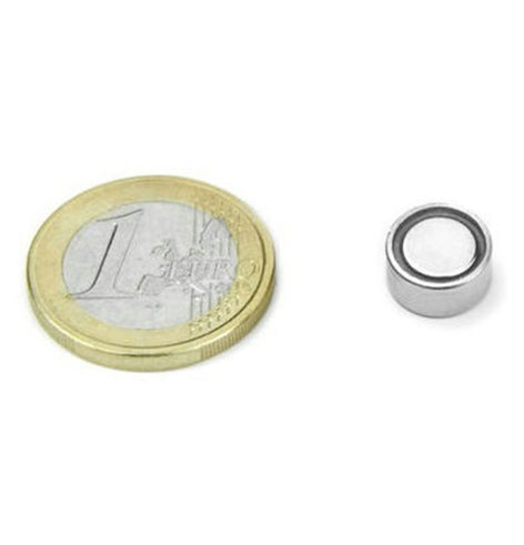 10x5mm Flat Neodymium Pot Magnets (Mono-pole Neodymium Magnets)