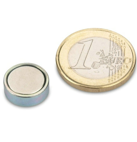 12x5mm Flat Neodymium Pot Magnets (Mono-pole Neodymium Magnets)