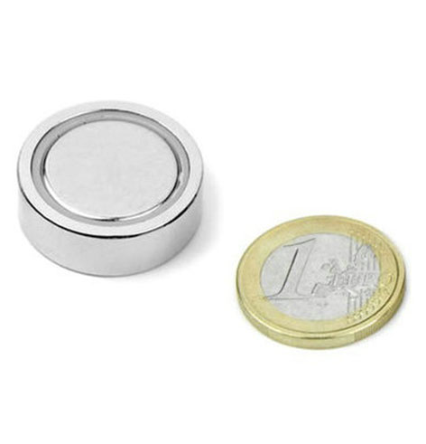 25x8mm Flat Neodymium Pot Magnets (Mono-pole Neodymium Magnets)