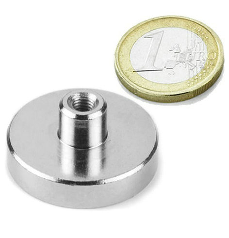 Internal(Female) Thread Neodymium Pot Magnets D32x8mm