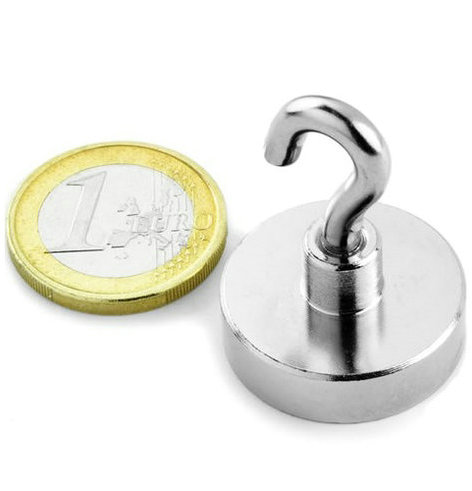 Neodymium Pot/Cup Magnets With Hook 25x8mm
