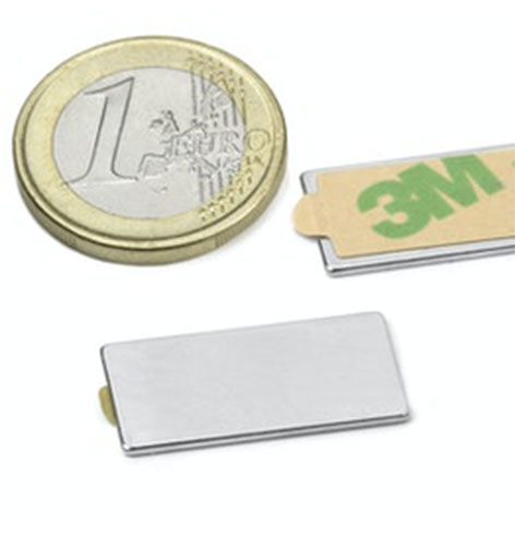 3M Self Adhesive Neodymium Block Magnets 25x12x1mm
