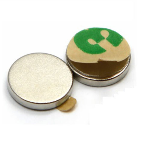 Neodymium Disc Magnets With Adhesive Backing 10x1mm