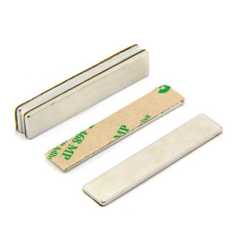 Powerful Adhesive Backed Neodymium Bar Magnets 50x10x2mm-N42-3kgs