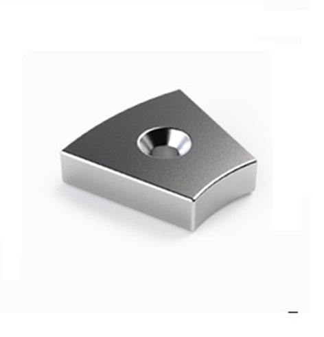 Neodymium Segment/arc Magnets With Countersunk Hole