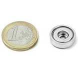 Neodymium Pot Magnets With Cylindrical Hole 16mm