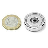 Neodymium Pot Magnets With Cylindrical Hole 25mm