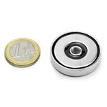 32mm Flat Neodymium Pot Magnets With Screw Hole