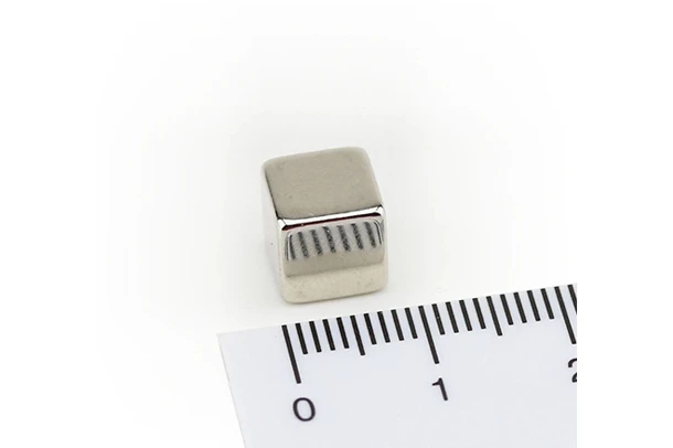 20-100 Pack 4mm X 4mm X 4mm N38 Strong Cube Magnets - Rare Earth Neodymium Block Magnets, Silver