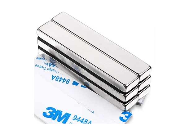 strong adhesive backed neodymium bar magnets 60x10x5mm