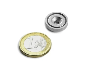 TotalElement N42 Rare Earth Neodymium Magnets - 16mm Countersunk Pot Magnets (16 Pack)